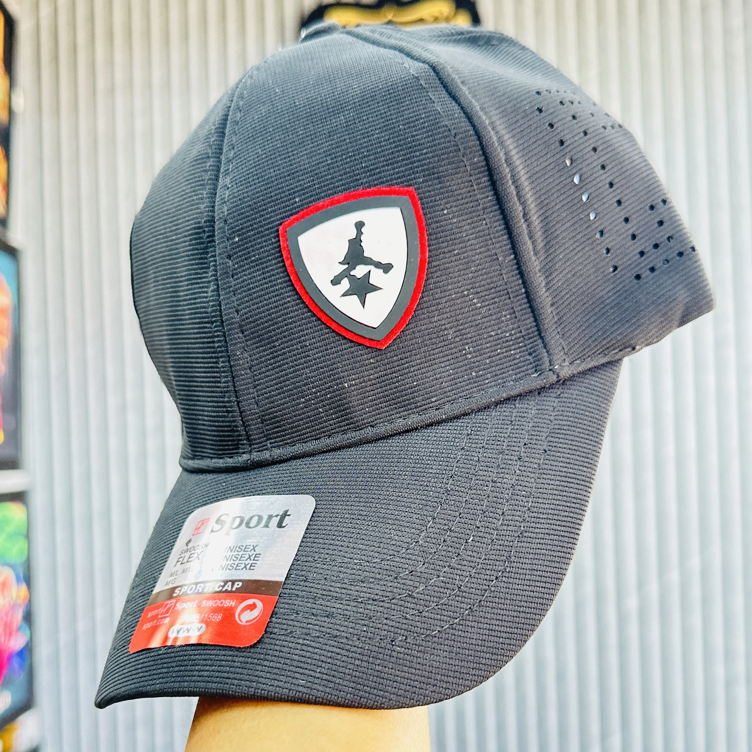 unisex grey sport cap