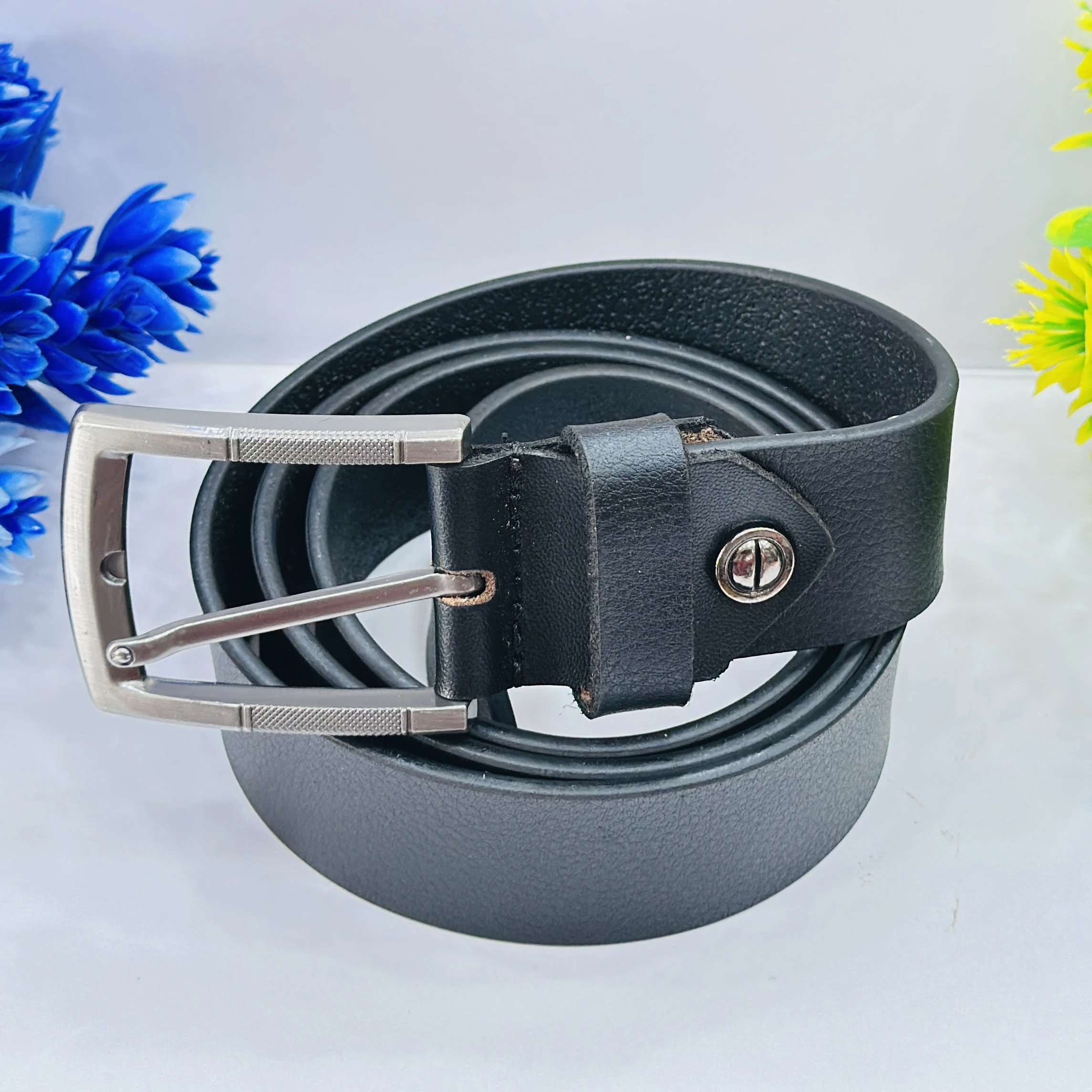 Black leather formal belT