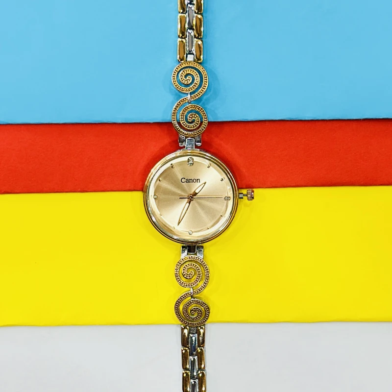 women's gold-tone analog wristwatch