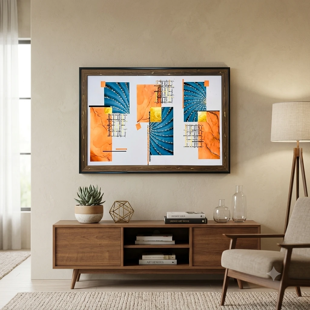 Modern abstract art wall frame(SKU-GN94Y5)