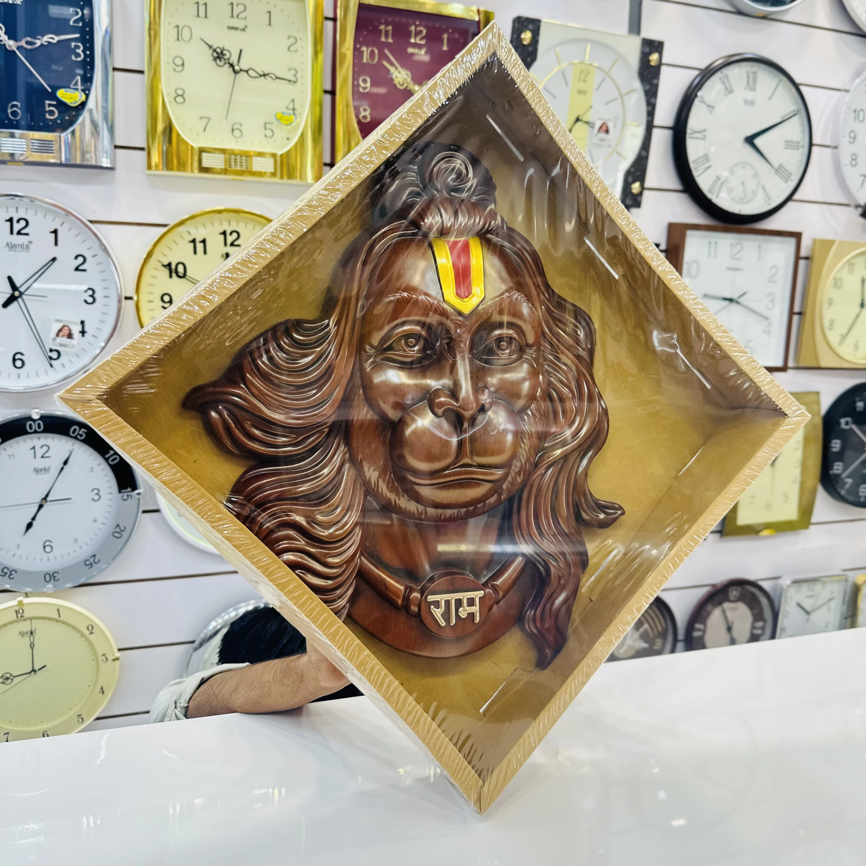 wall hanging sculpture of Lord Hanuman(SKU-XZA5QZ)