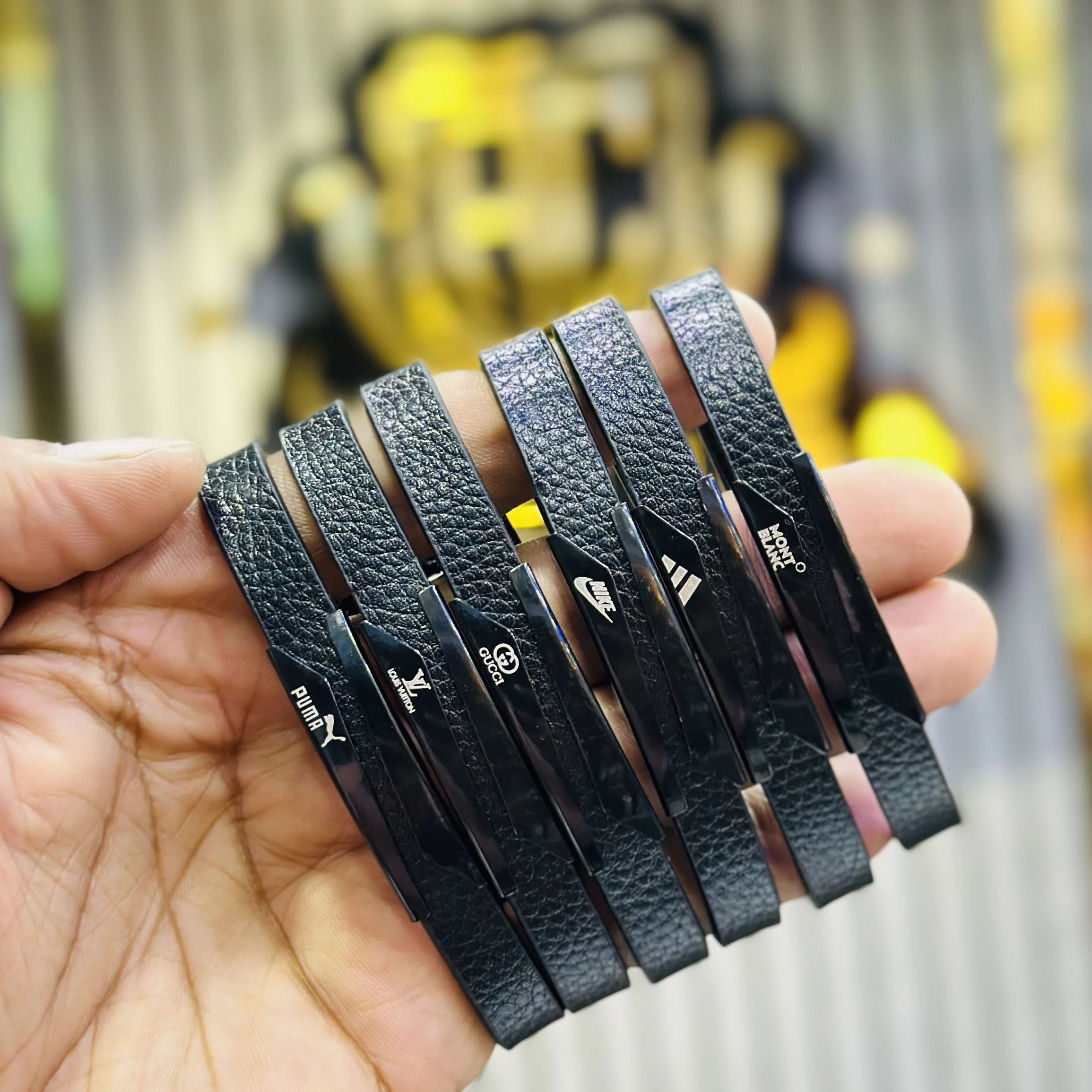 Men’s Classic Leather Beaded Bracelet