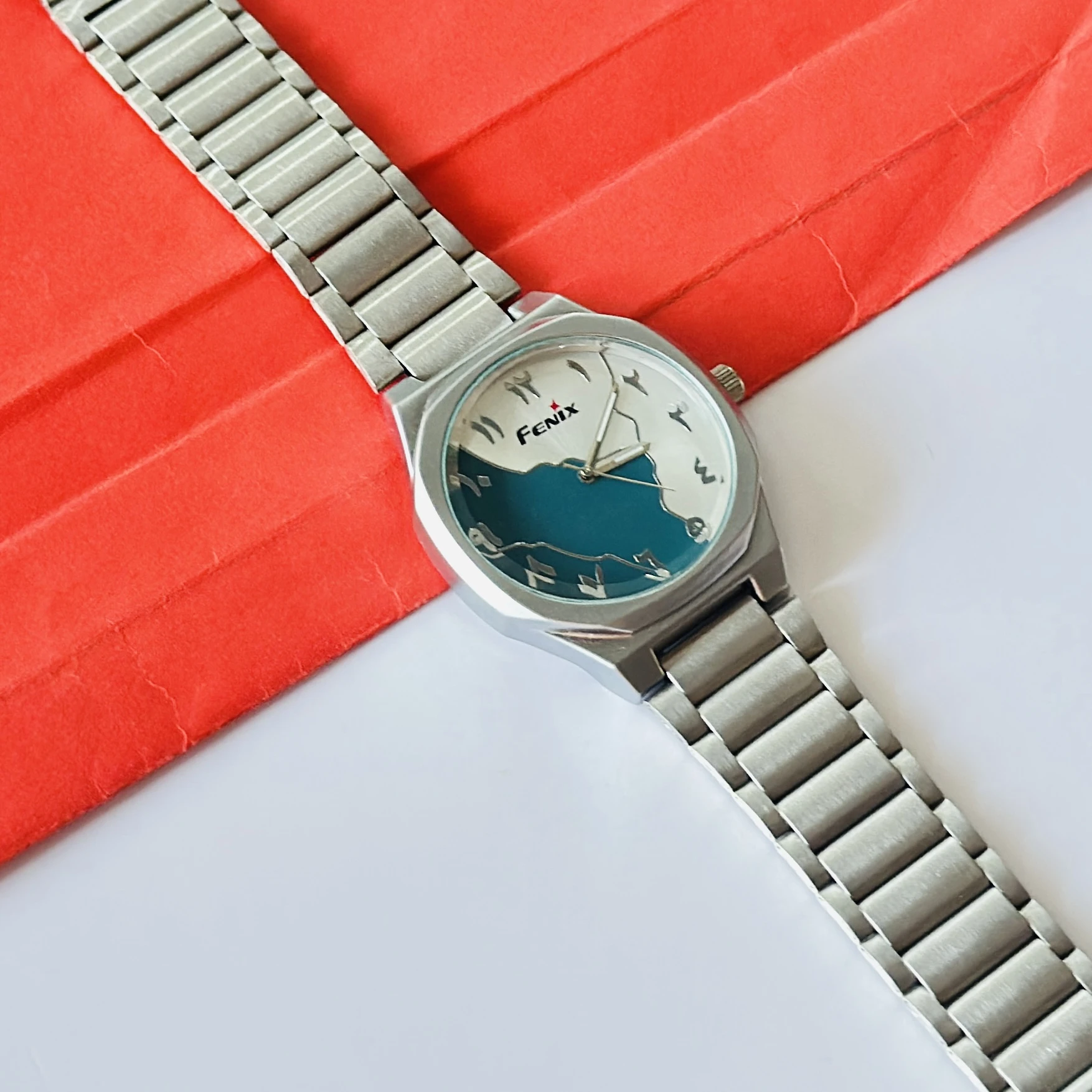 Silver Toned Analog Watch
