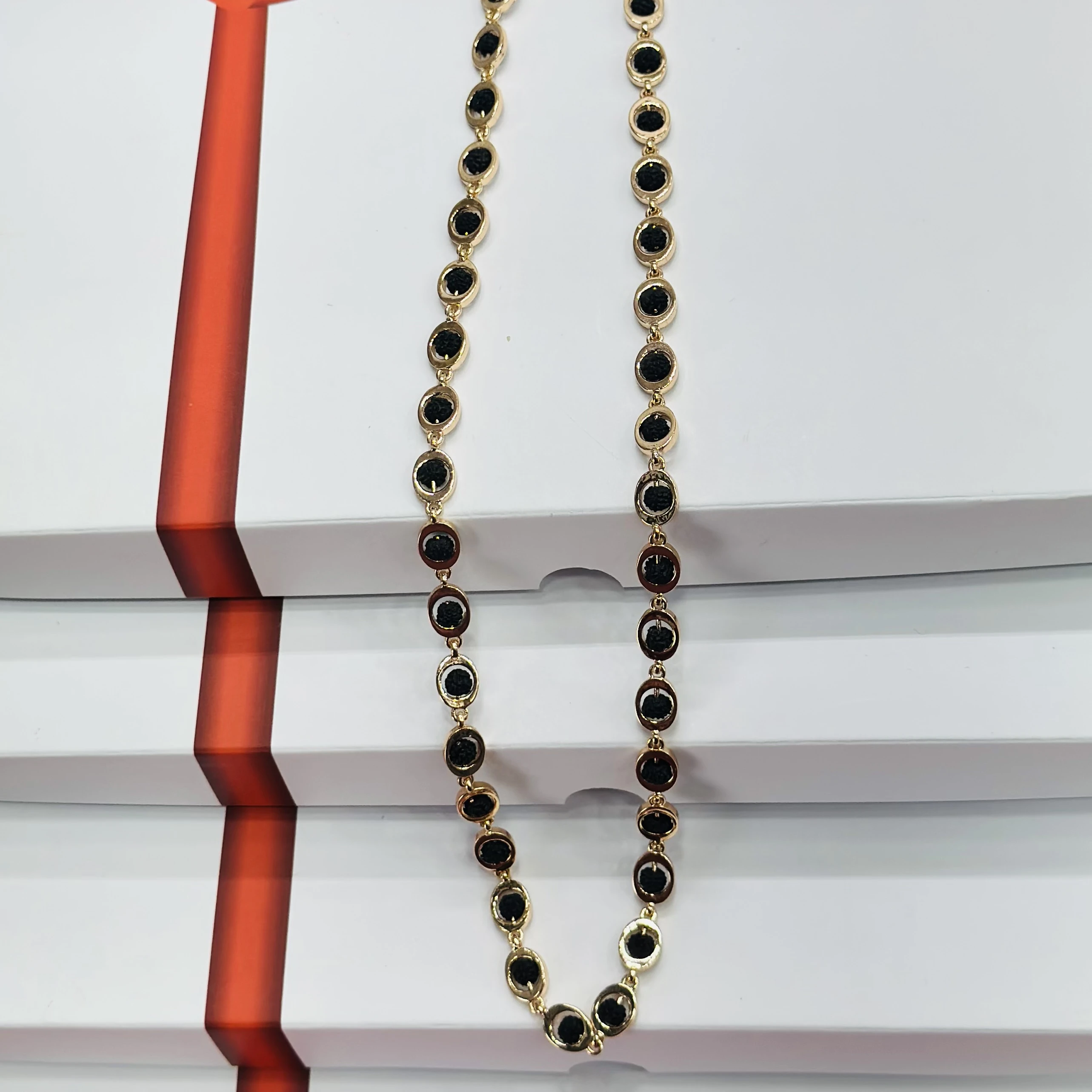 Gold -plated Rudraksha mala