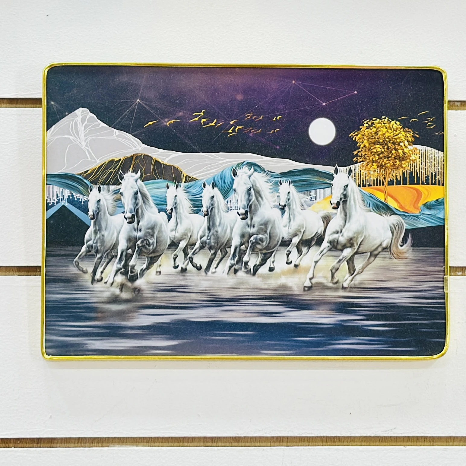 Seven Running Horses Vastu painting 8X4WGX