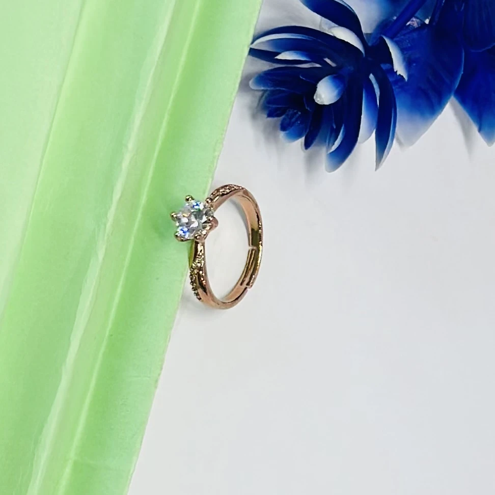 Rose gold-plated adjustable ring