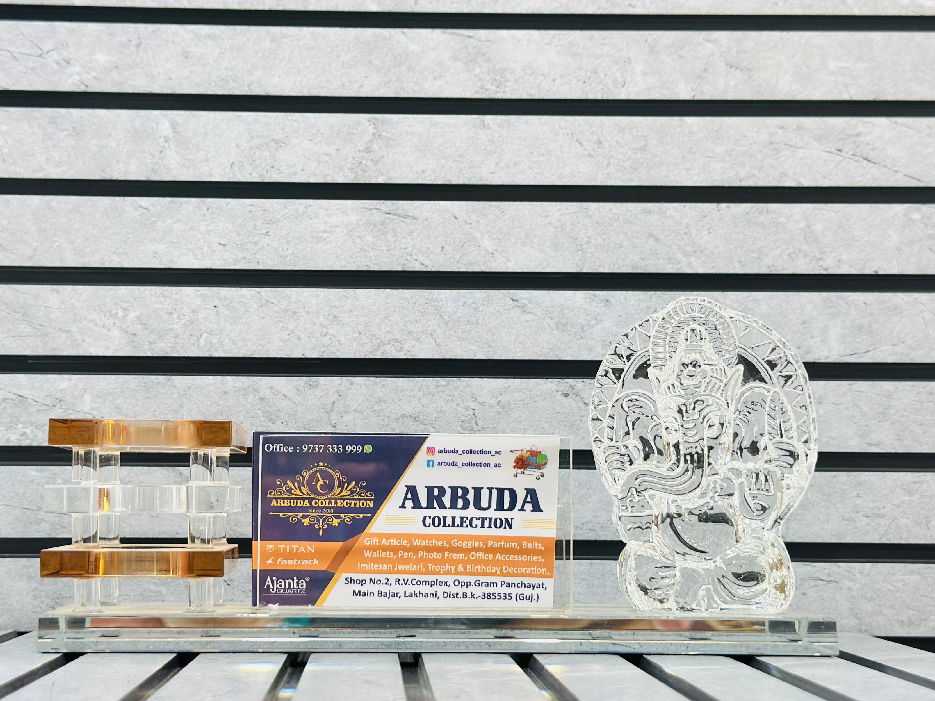 Crystal and acrylic desk items(SKU-JFLR78)