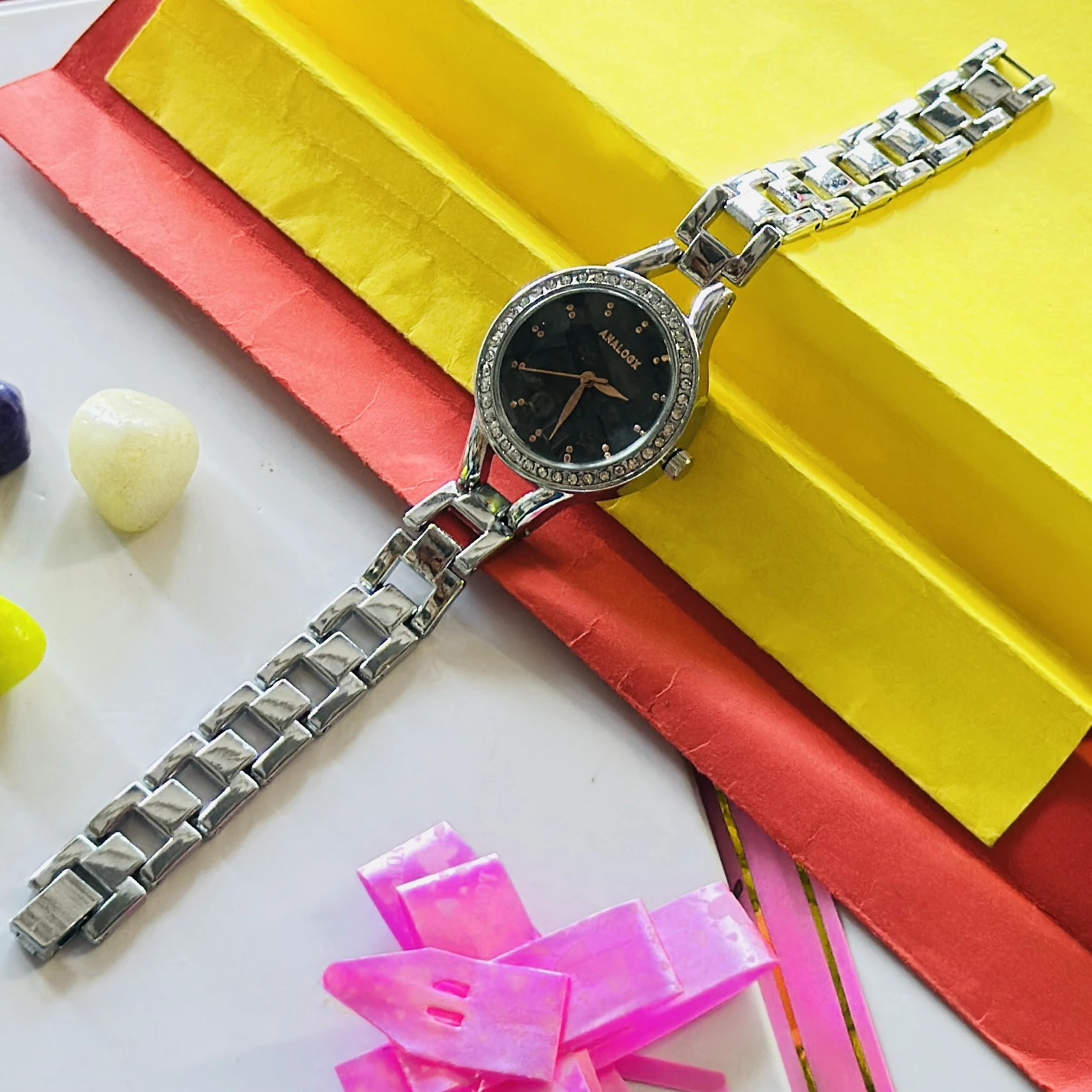 Analogx brand stainless steel wristwatch