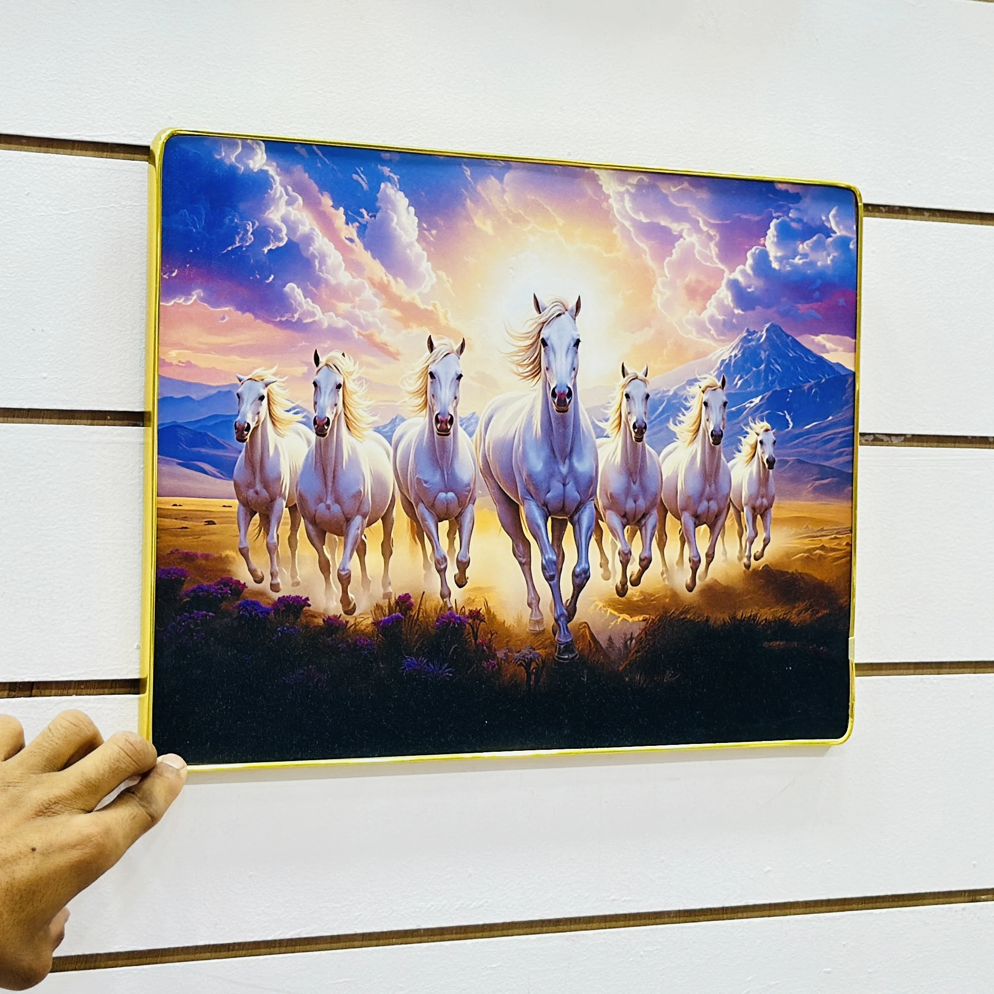 Seven Running Horses Vastu wall painting…. SY3XL1