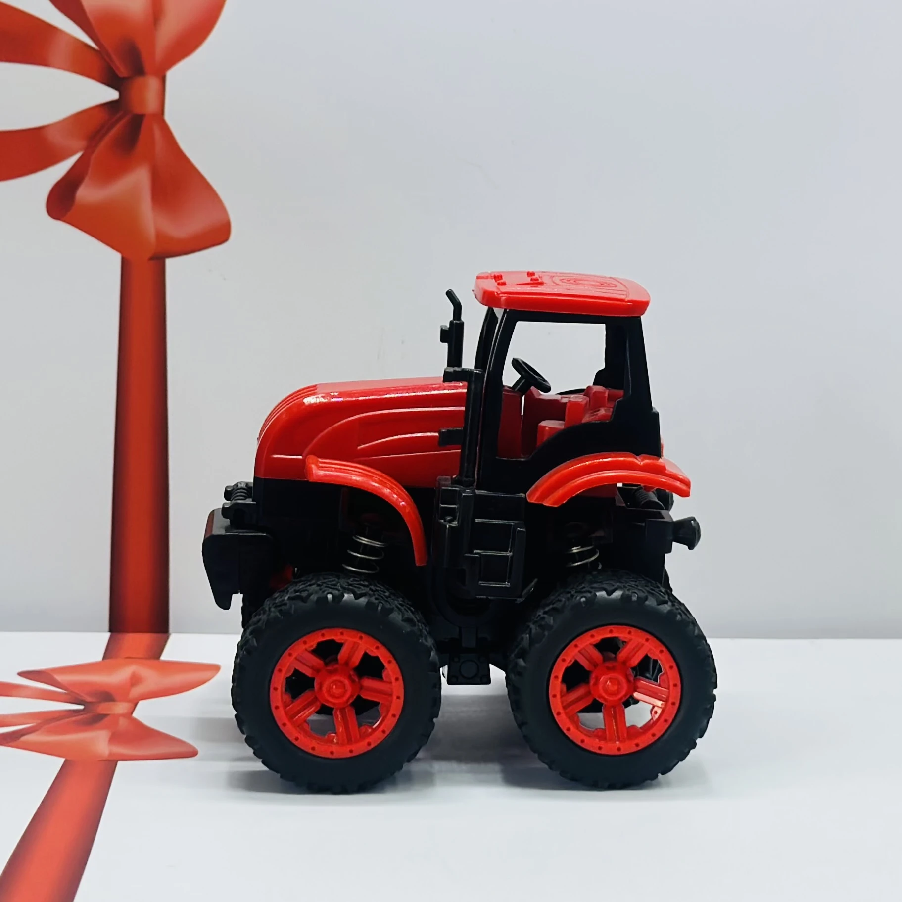 Red toy tractor