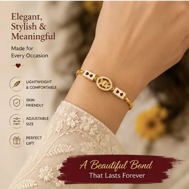 Gold Design Rakhi
