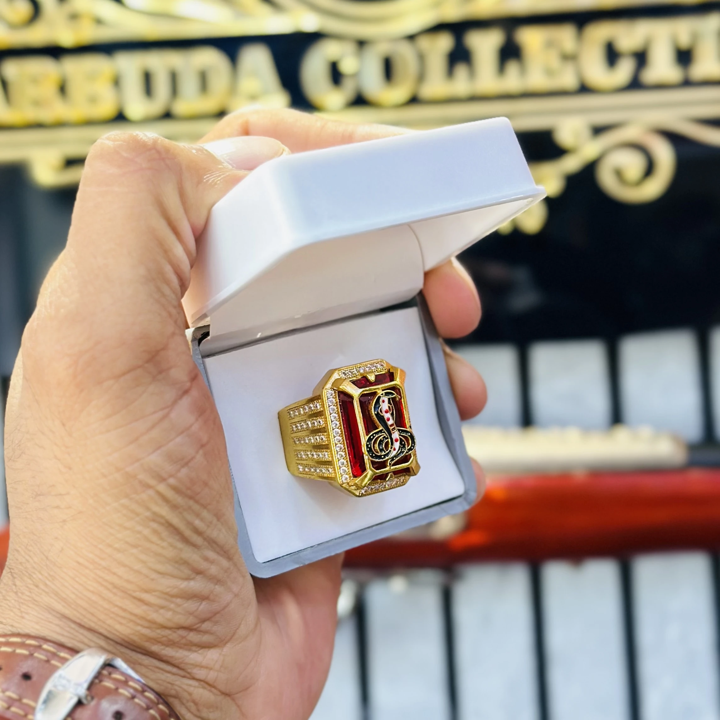 Jay Goga gold-plated men's ring