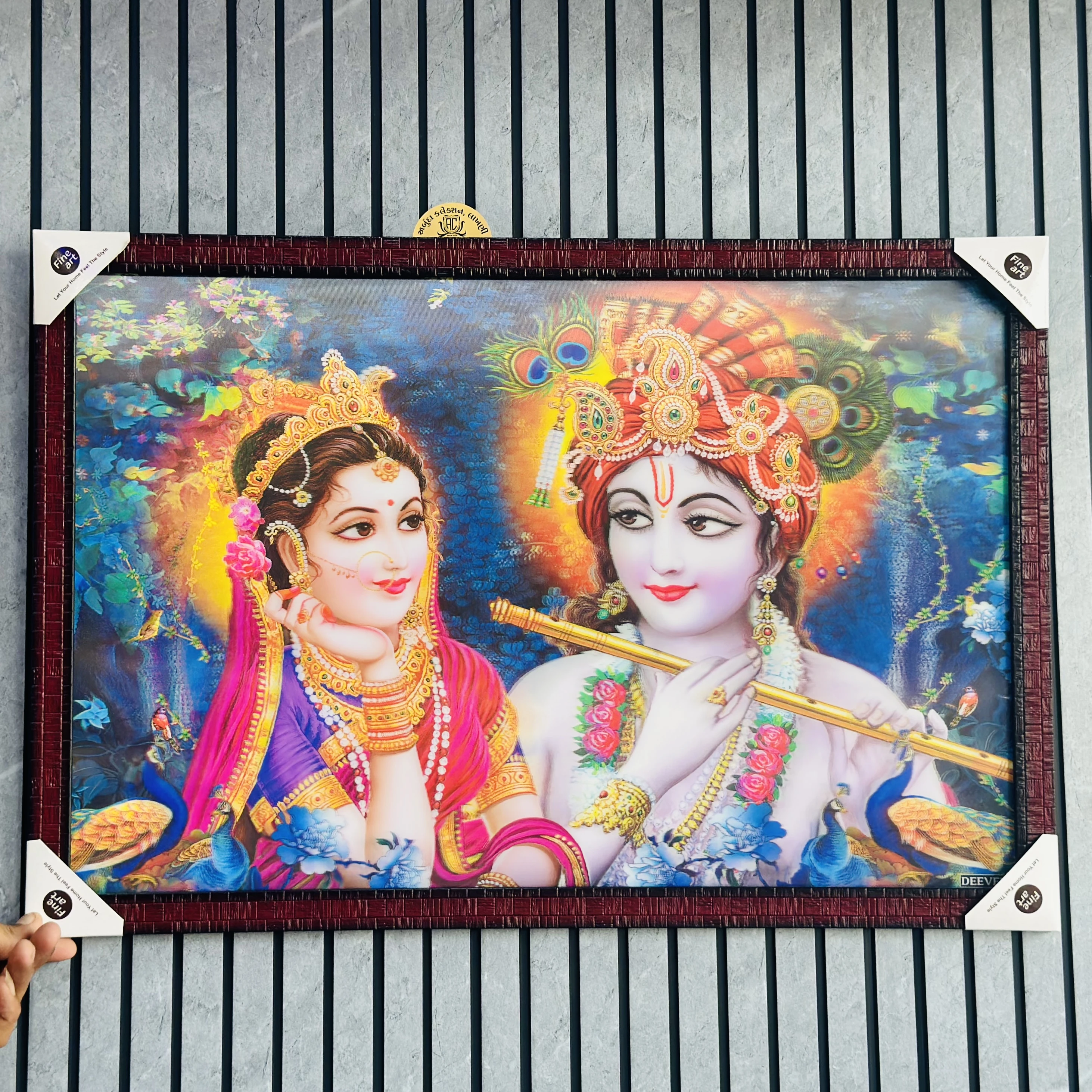 Chitransh Lord krishna and Radha Wall Mounted Painting(SKU-67Q4K6)