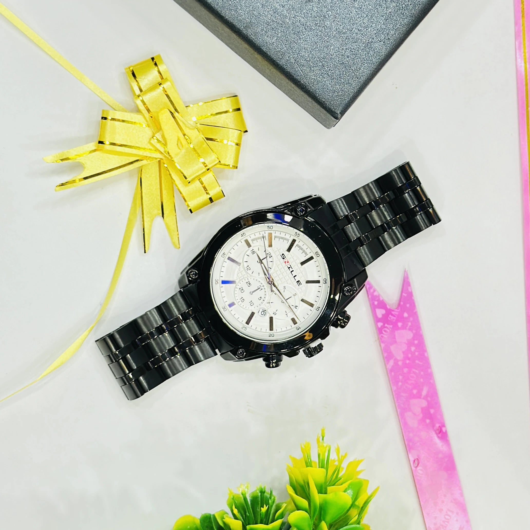 Snille brand men's analog watch