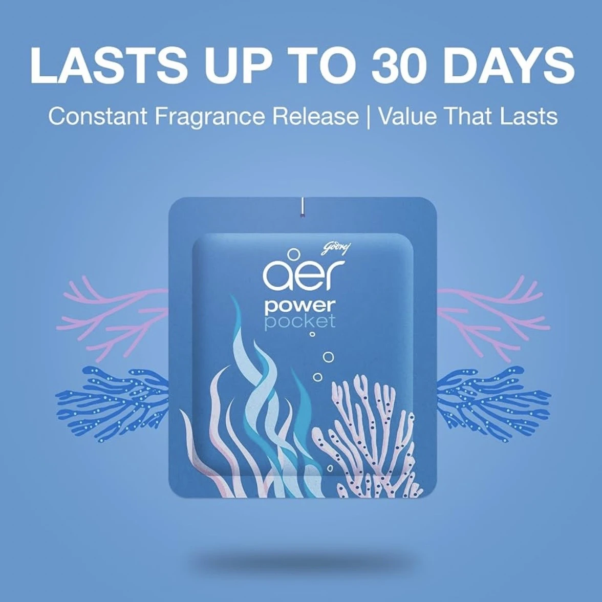 Godrej Aer Power Pocket Bathroom Freshener - Sea Breeze (10g)