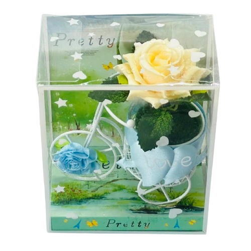 Bicycle Artificial Flower Decor Plant