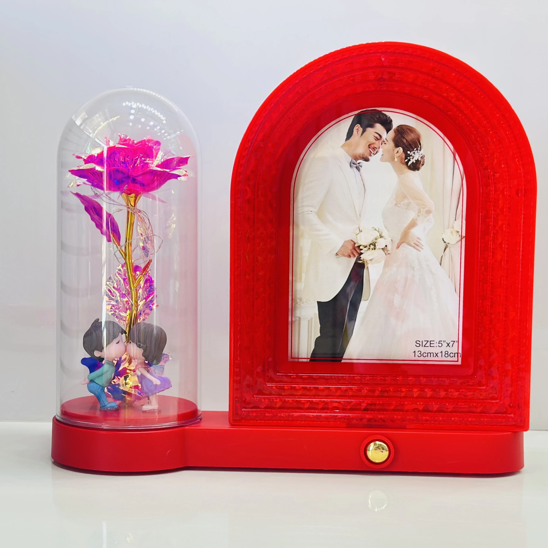 Rose Couple LED Photo Frame (SKU-5K7BE3)