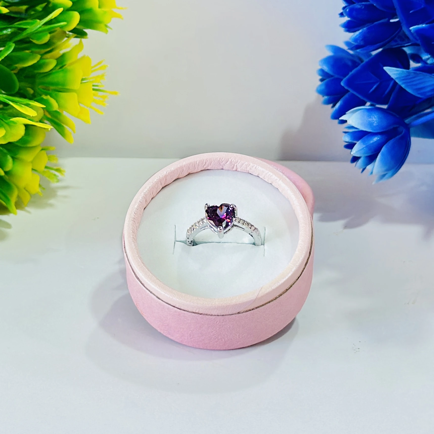 Sterling Silver ring with a heart-shaped
