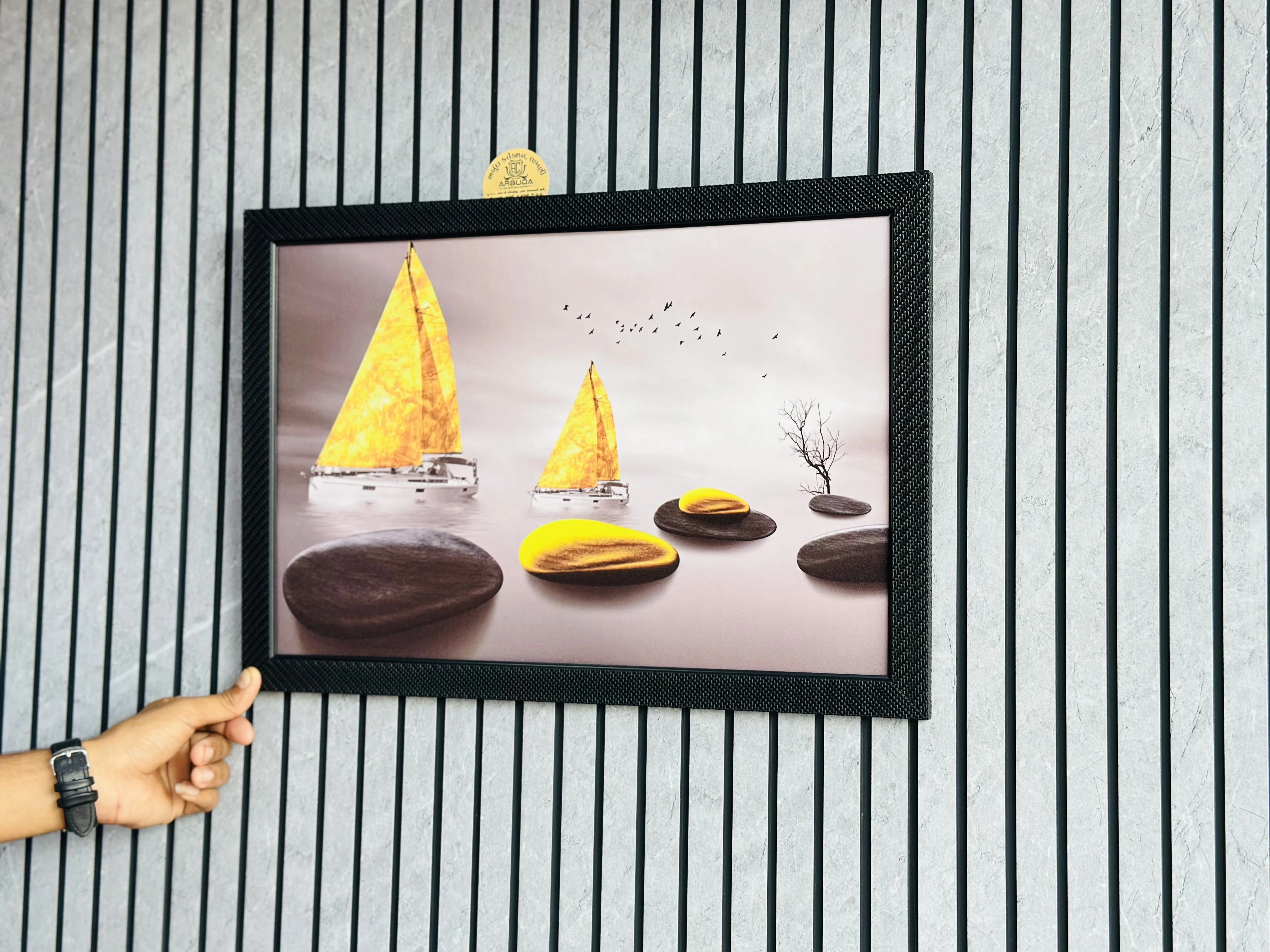 seascape with two sailboats(SKU-SYEZHY)