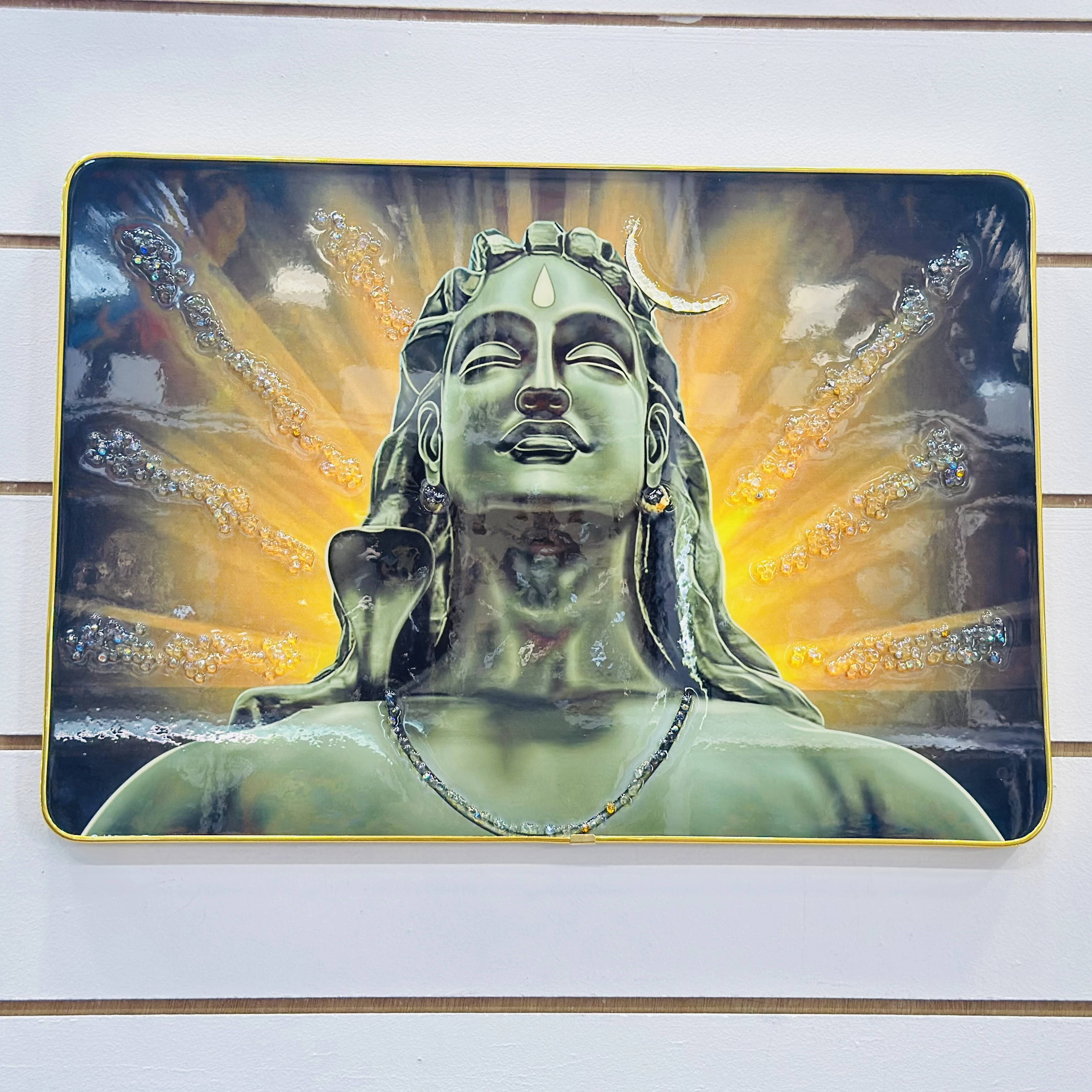 Wall painting of the Adiyogi Shiva statue. (SKU-EFF7HB)