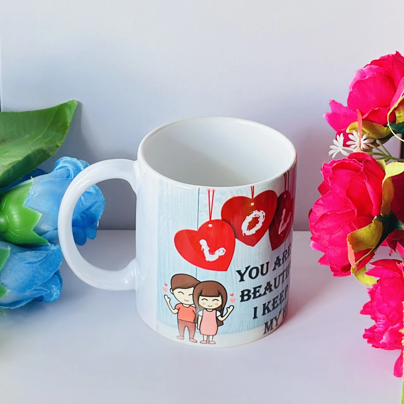 White ceramic coffee mug…. LHG20H