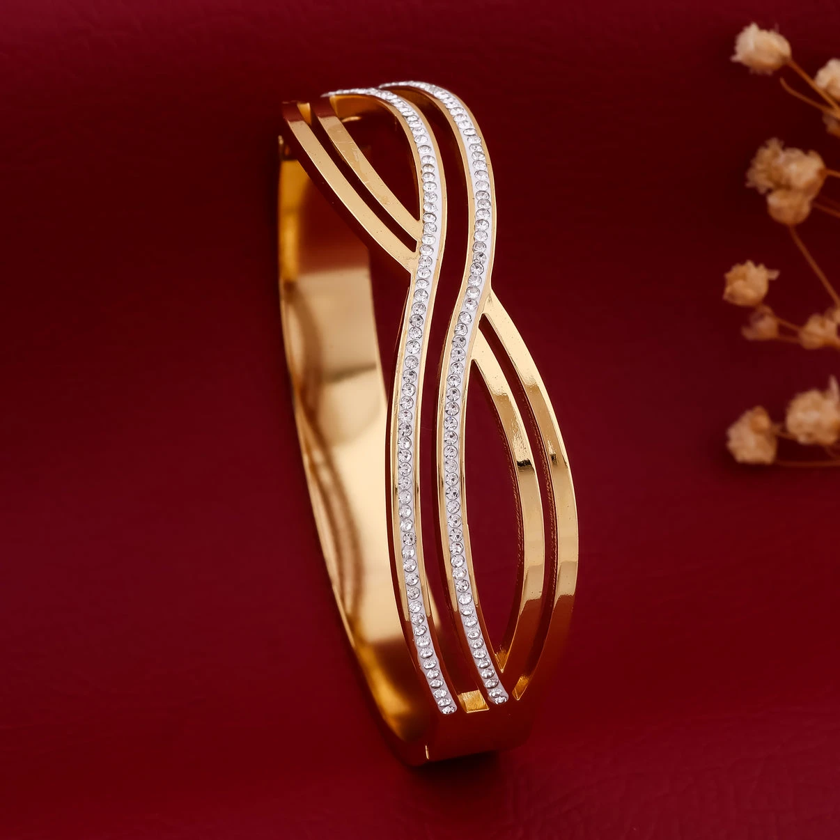 Gold Plated Royal Oval Stone Bracelet Bracelet