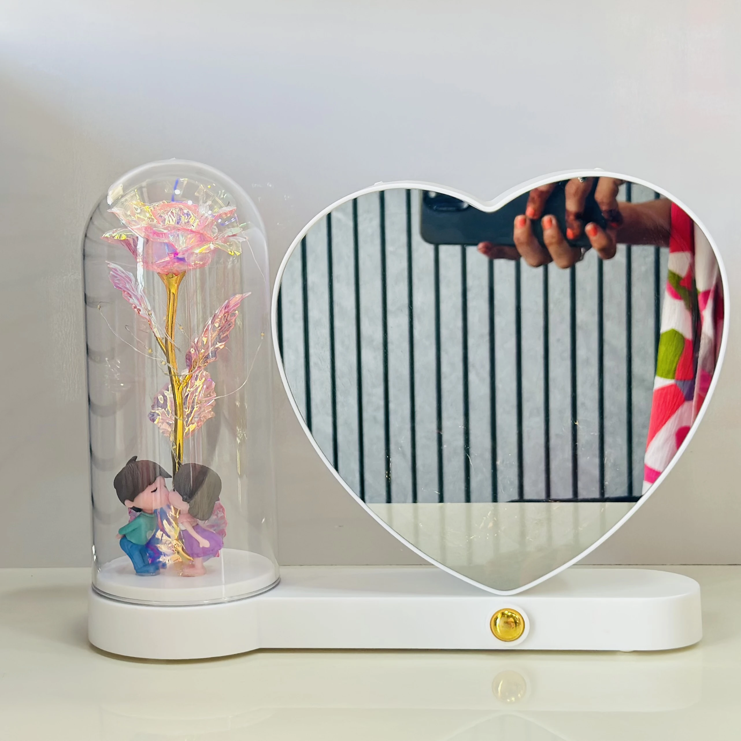 Eternal Rose in Glass with LED Light(SKU-8LM45U)