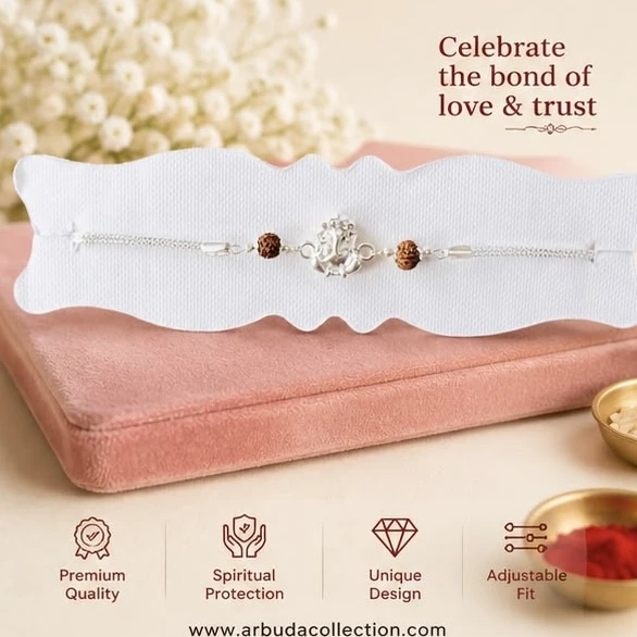 Silver plated Rakhi