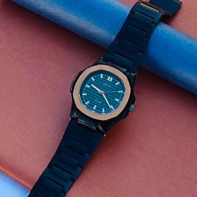 French Connection Black Dial Analog Watch Mens
