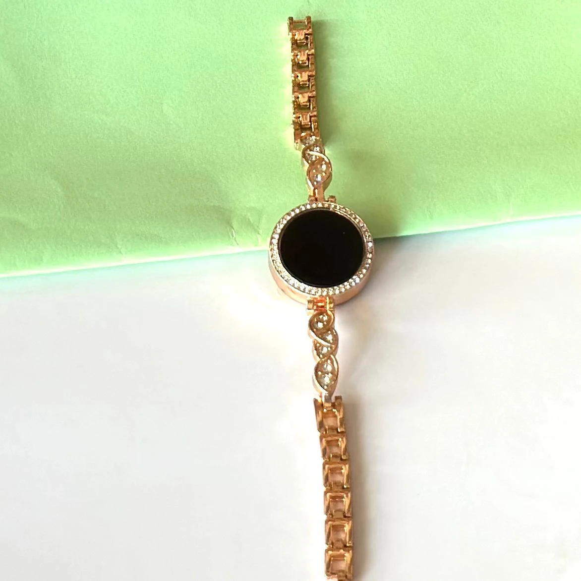 generic diamond-studded LED touch screen digital watch.