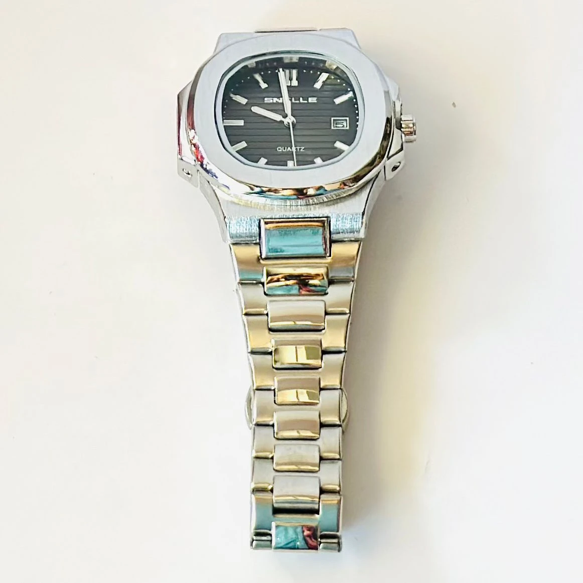 Snilles stylish mens metal chain watch