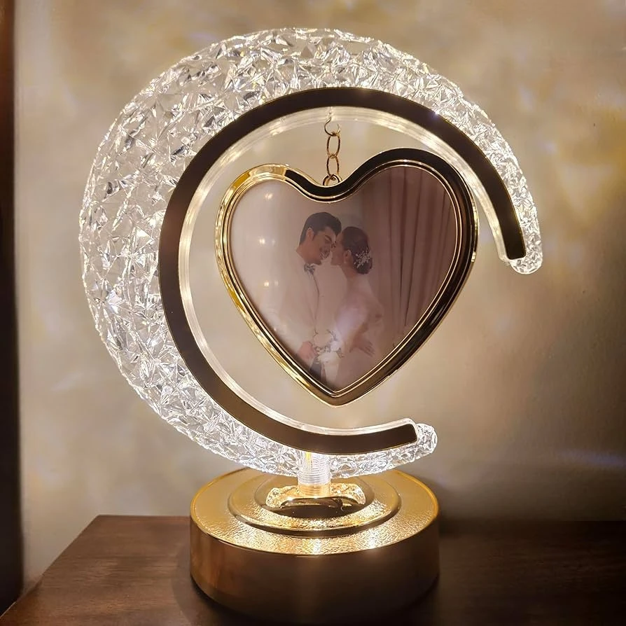 LED Half Moon Crystal Photo Frame (SKU-1OL40U)