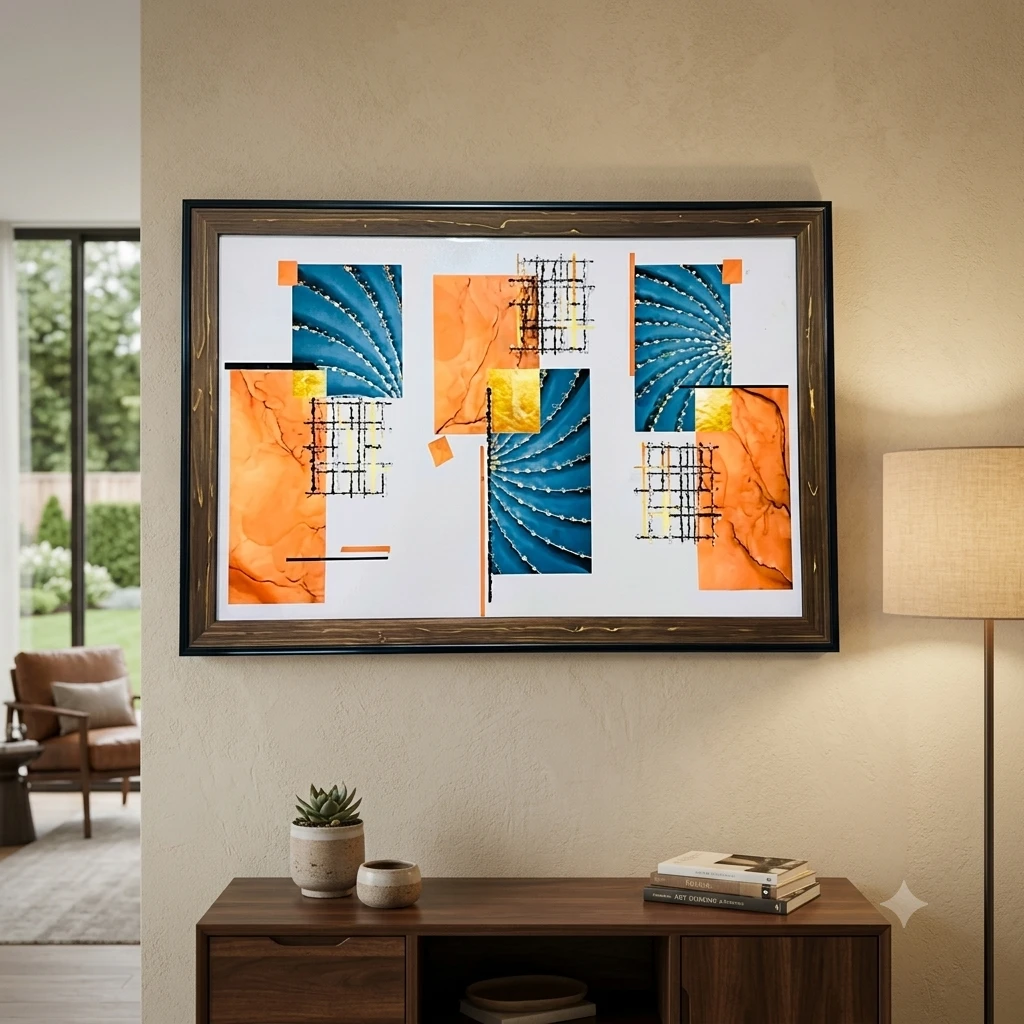 Modern abstract art wall frame(SKU-GN94Y5)