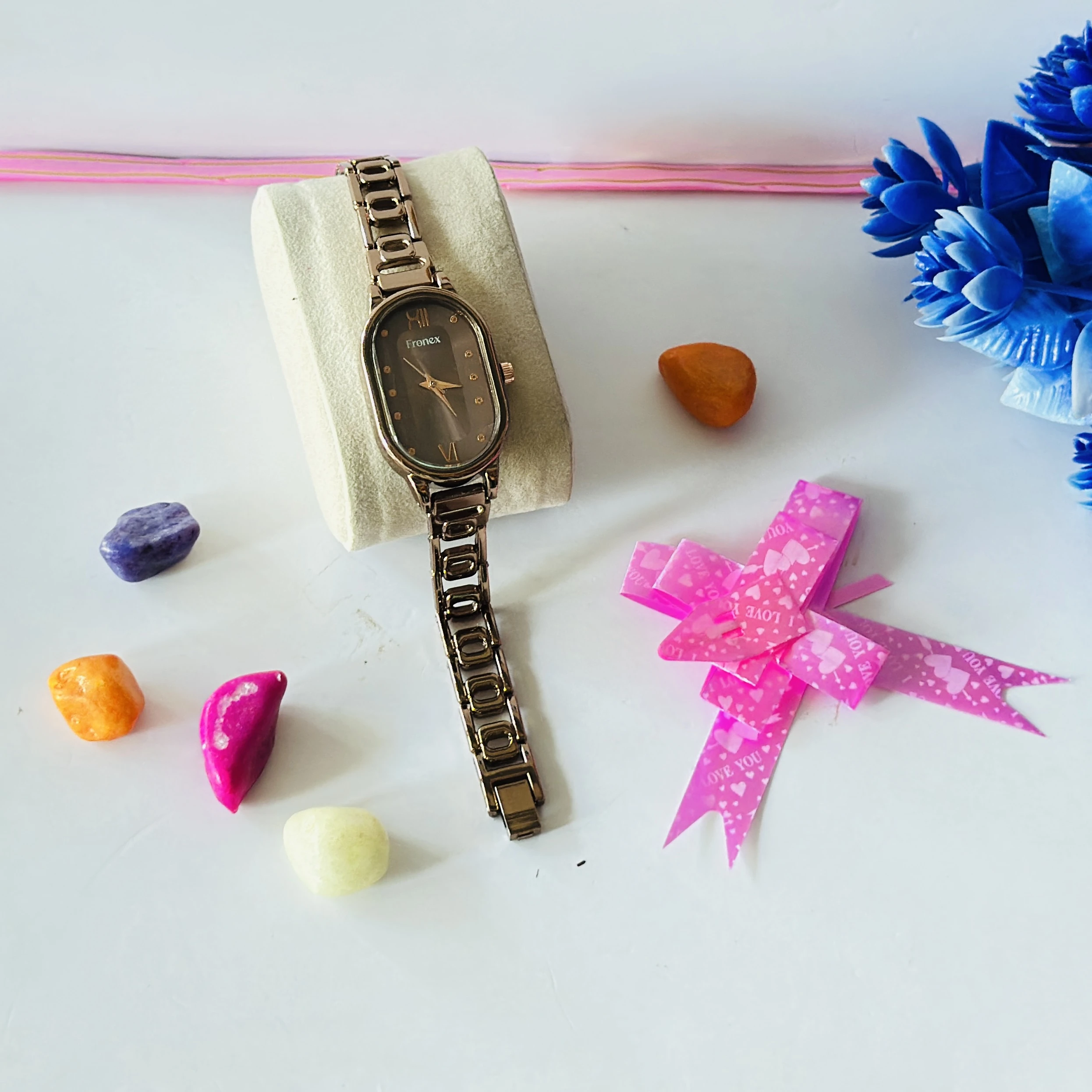 Frenex rose gold-toned women's analog watch