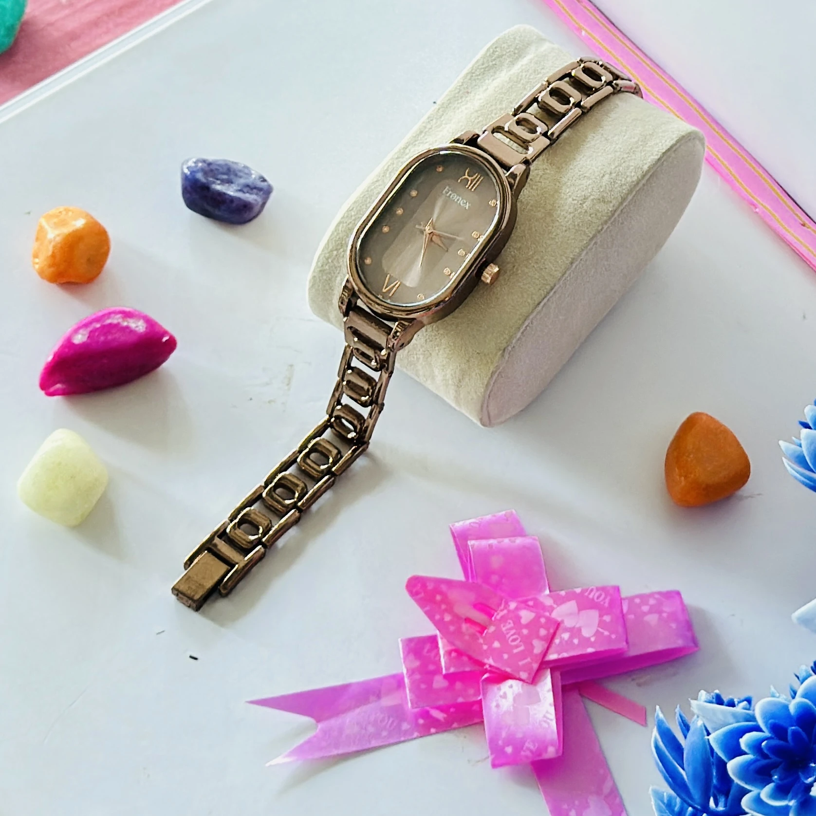 Frenex rose gold-toned women's analog watch