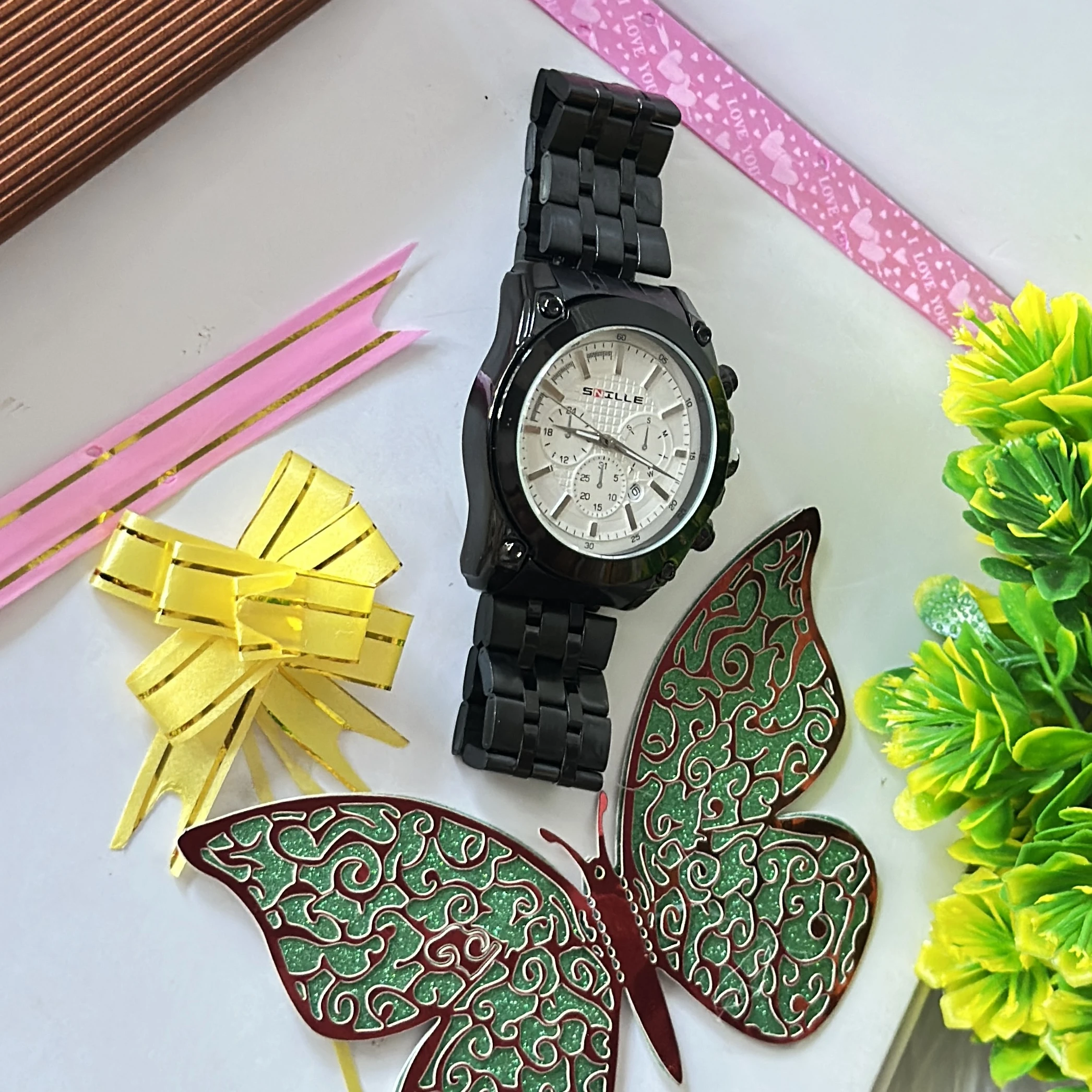 Snille Premium double dial analog watch