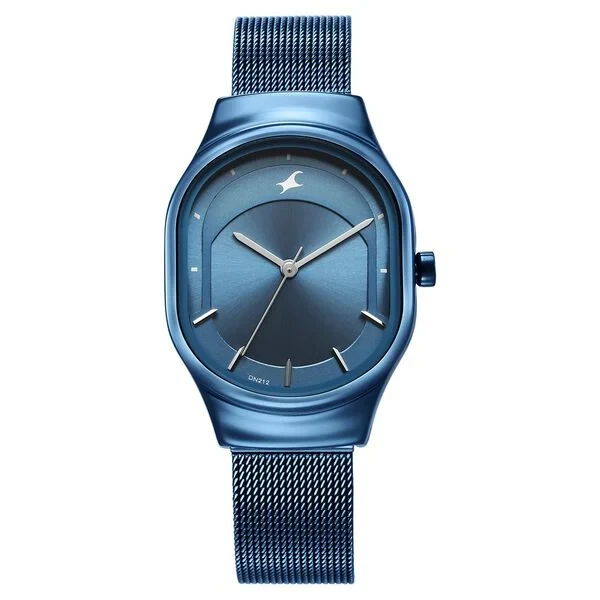Fastrack Snob X Blue Dial Stainless Steel Strap Watch for Girls Model No. NS6283QM01
