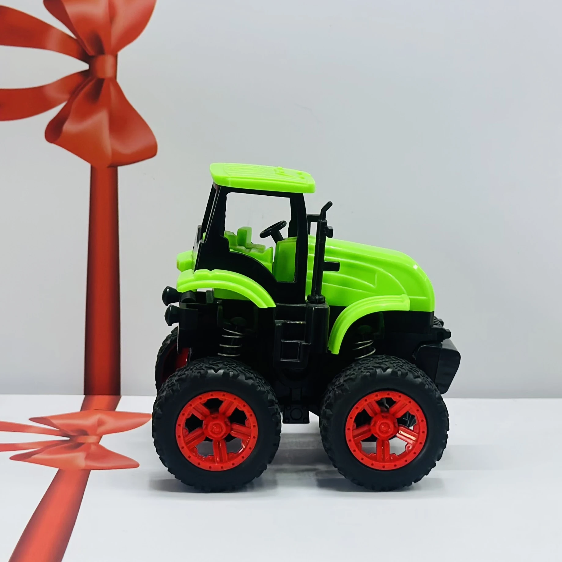 Green toy tractor