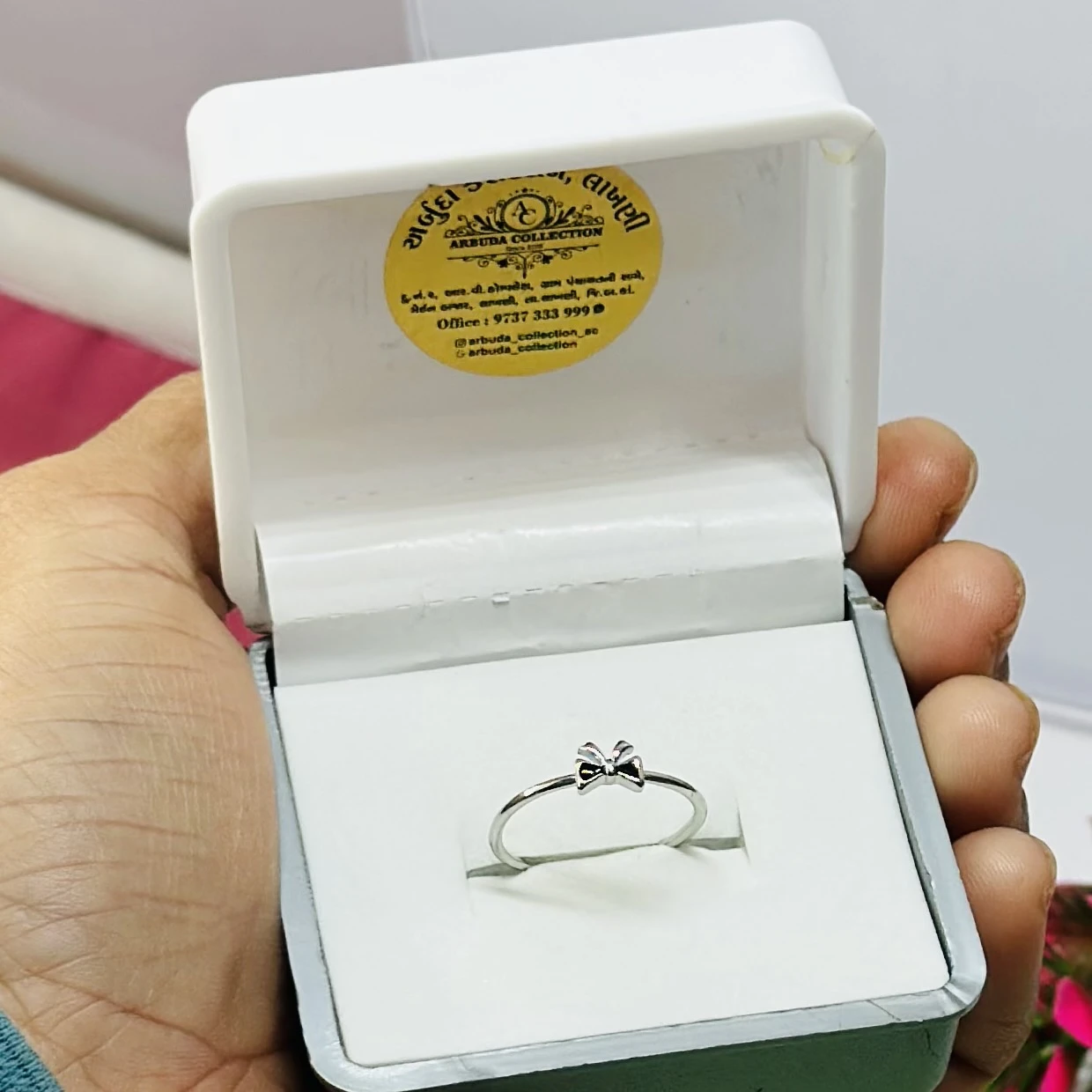 sterling silver bow ring