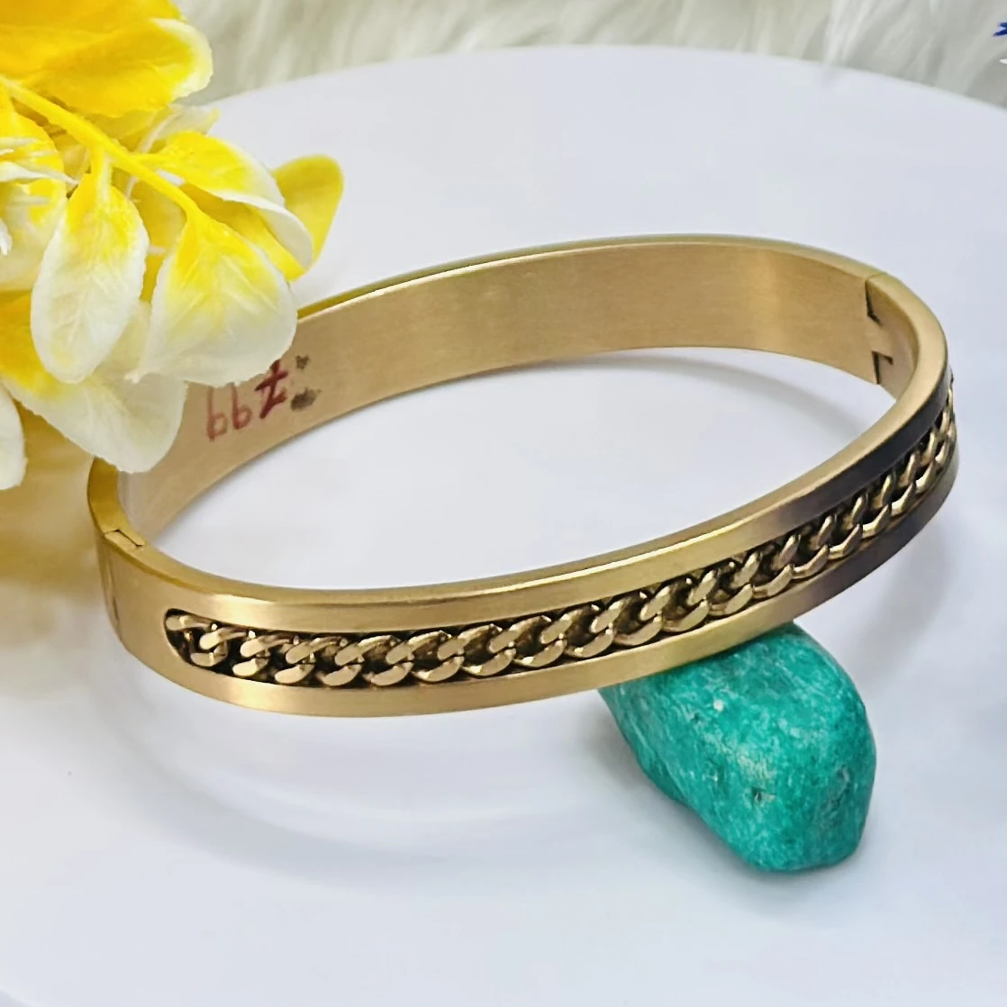 Gold plated stainless steel  kada