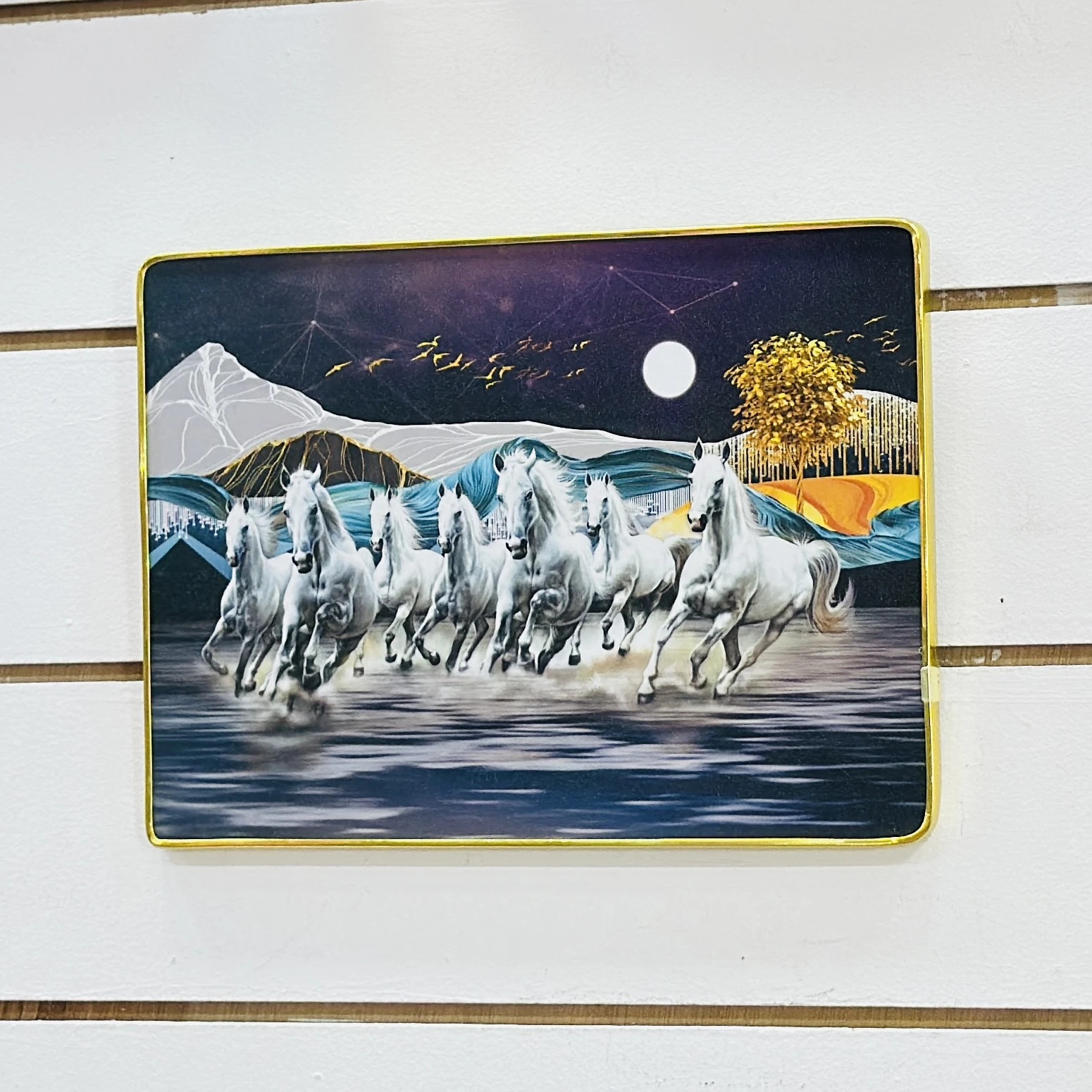 Seven Running Horses Vastu painting 8X4WGX