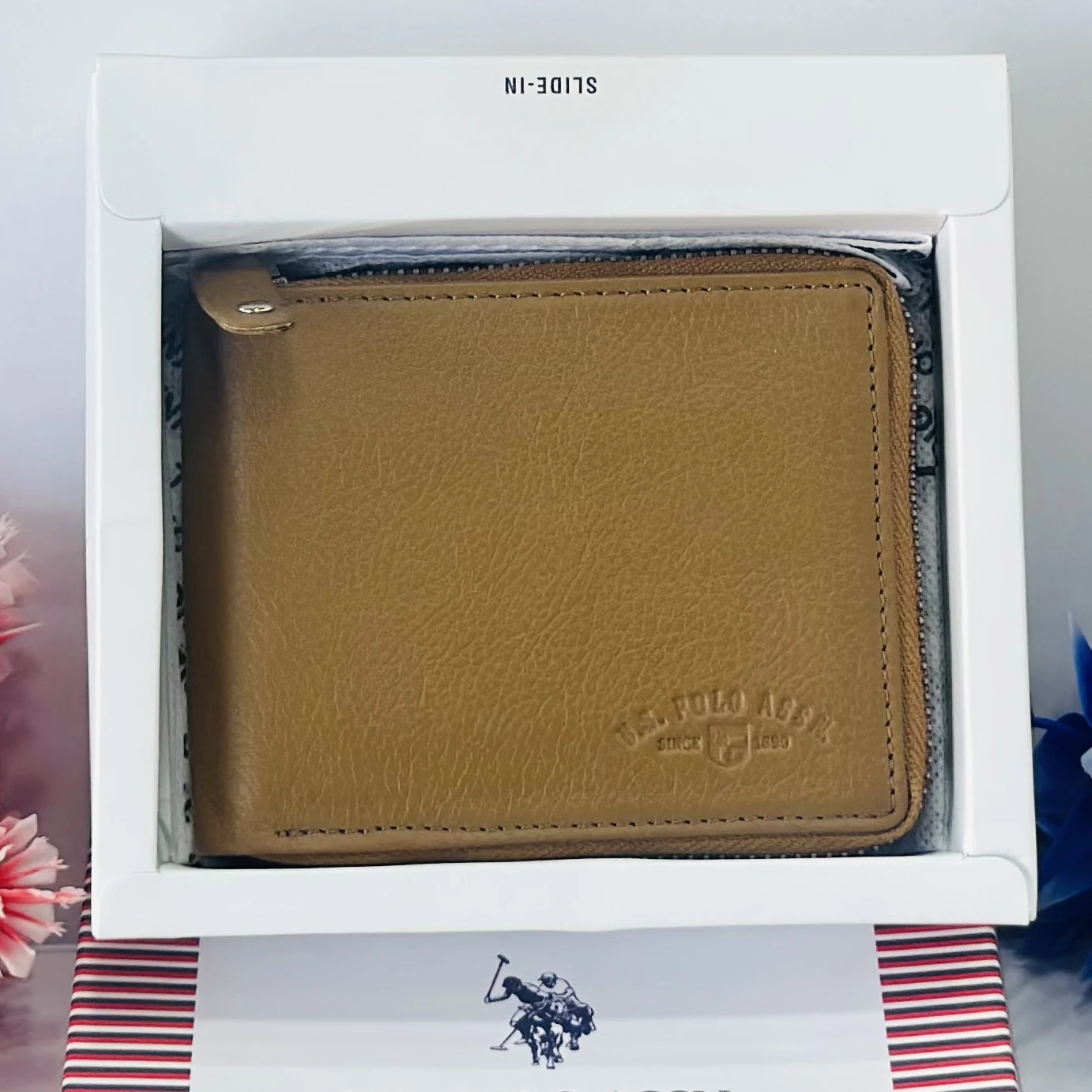 Beige Artificial Leather Wallet