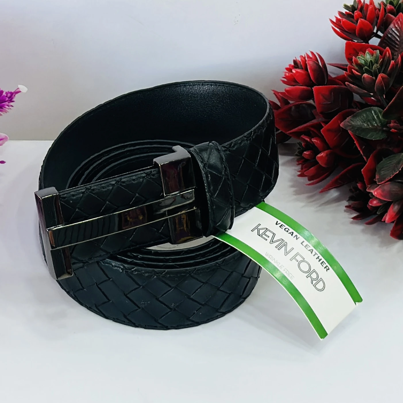 Veneta Intrecciato leather belt