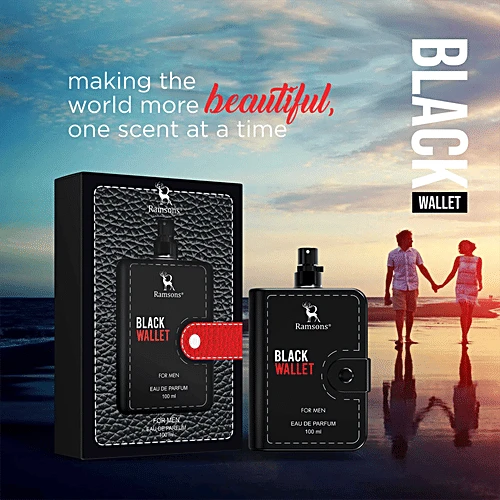 Black wallet perfume