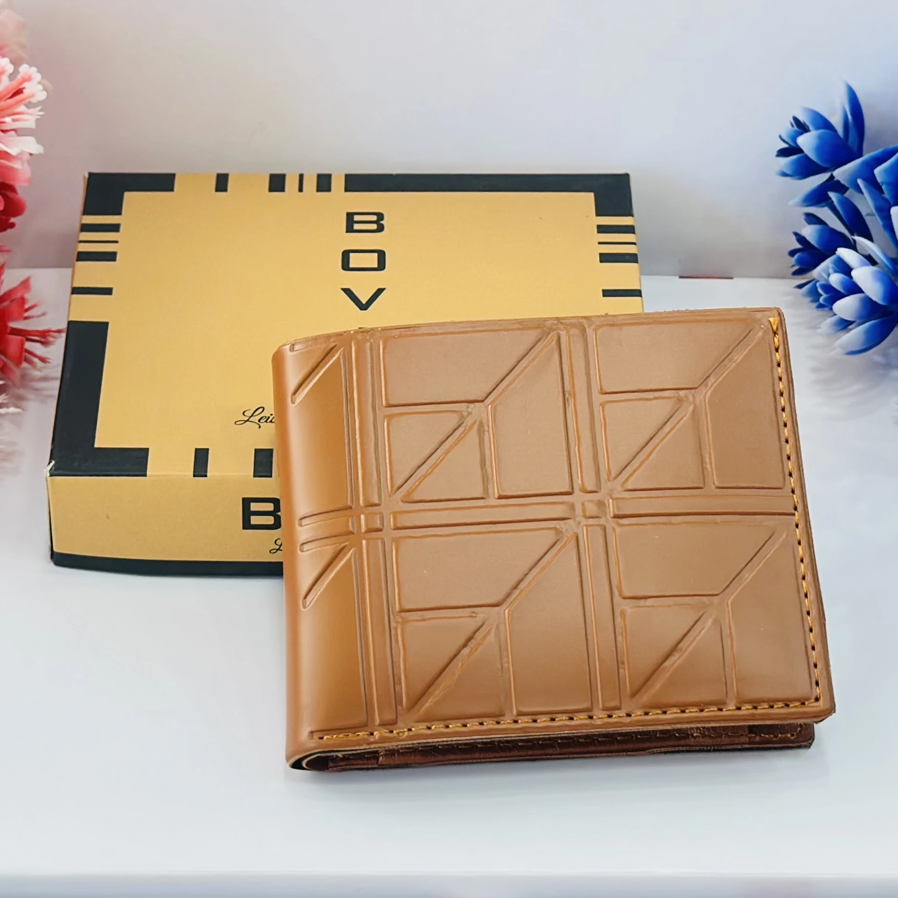 Bovi's Men Brown Genuine Leather Wallet.