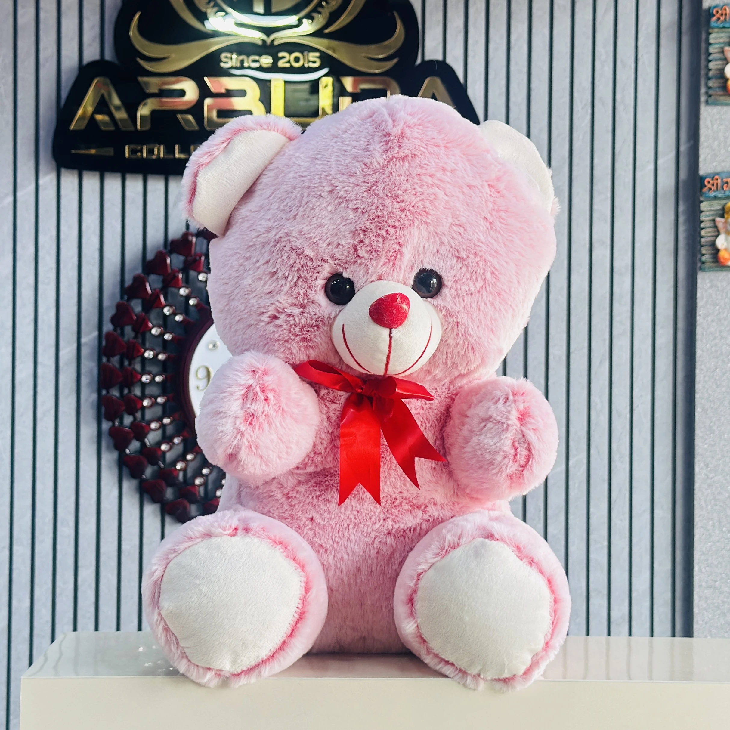 pink plush teddy bear soft toy