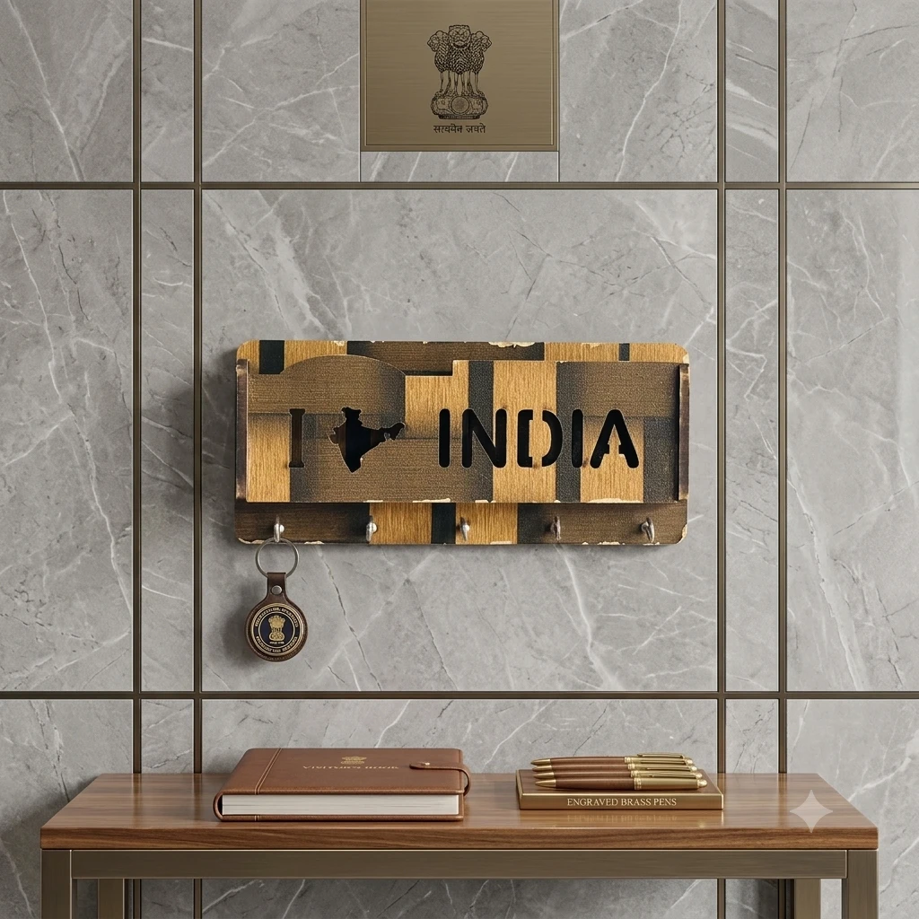 Wooden key holder for a wall(SKU-P9D442)