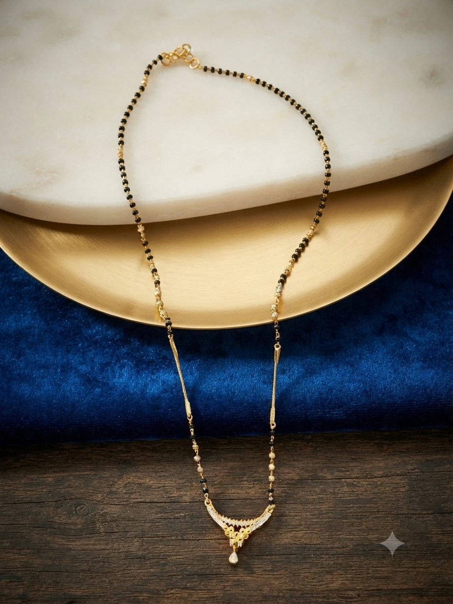 Gold plated mangalsutra