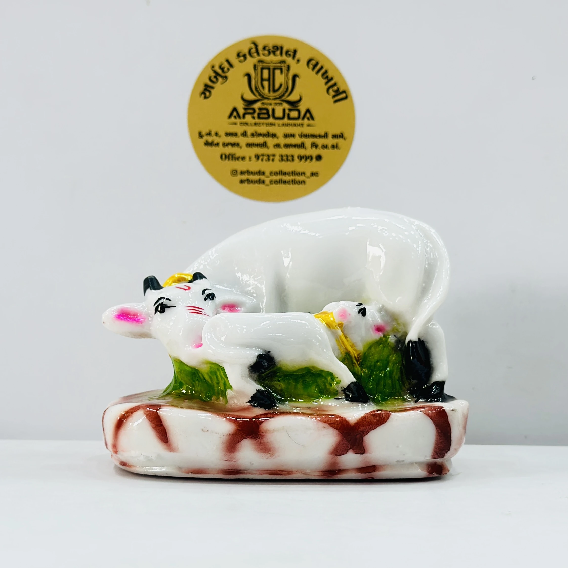 Kamdhenu Cow with Calf statue