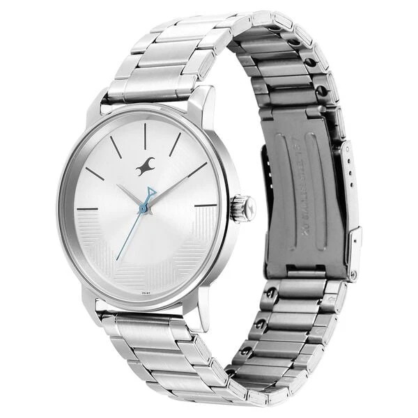 Fastrack Stunners Quartz Analog Silver Dial Metal Strap Watch